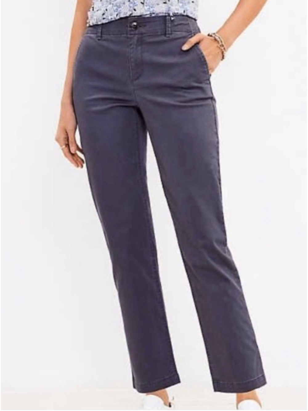 Loft Monroe Slim charcoal chino pants size 6